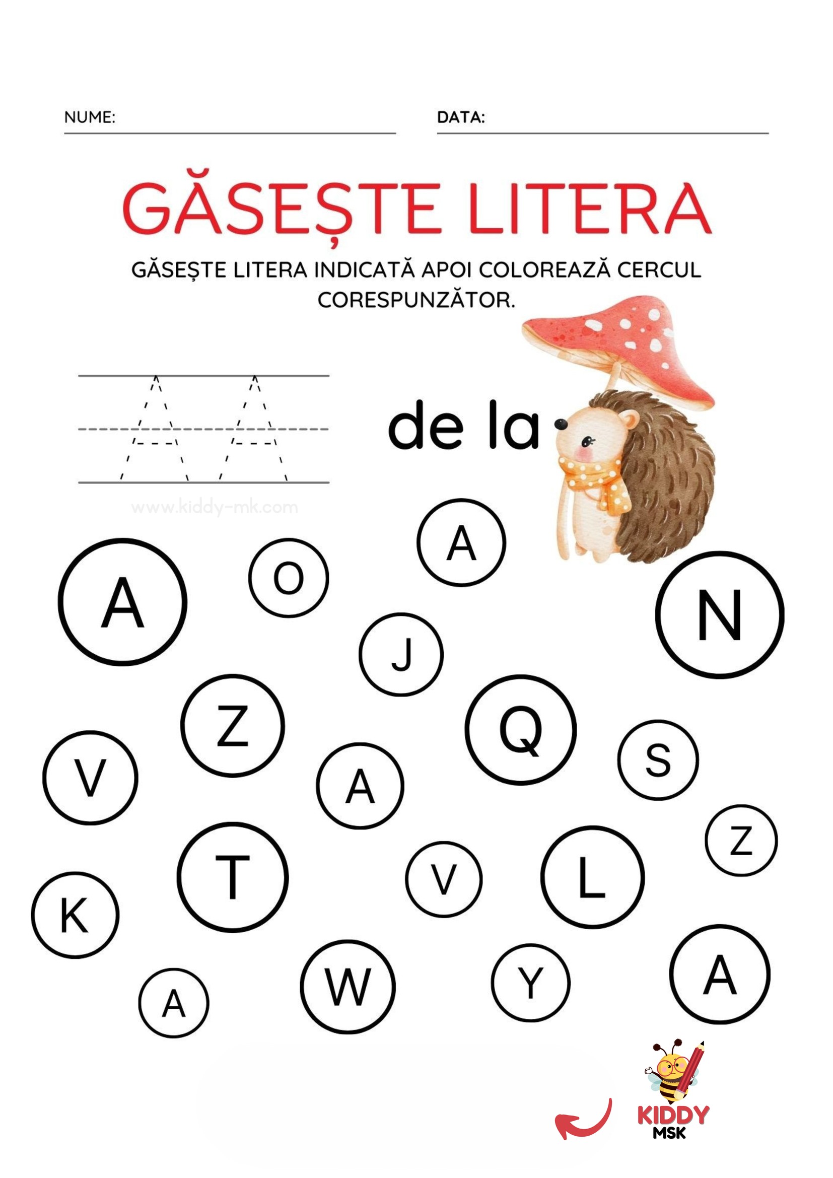 Găsește litera — A–L — prima pagină